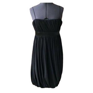 Laundry by Shelli Segal Black Cocktail Dress Sz. 6 Bubble Hem Spaghetti Strap